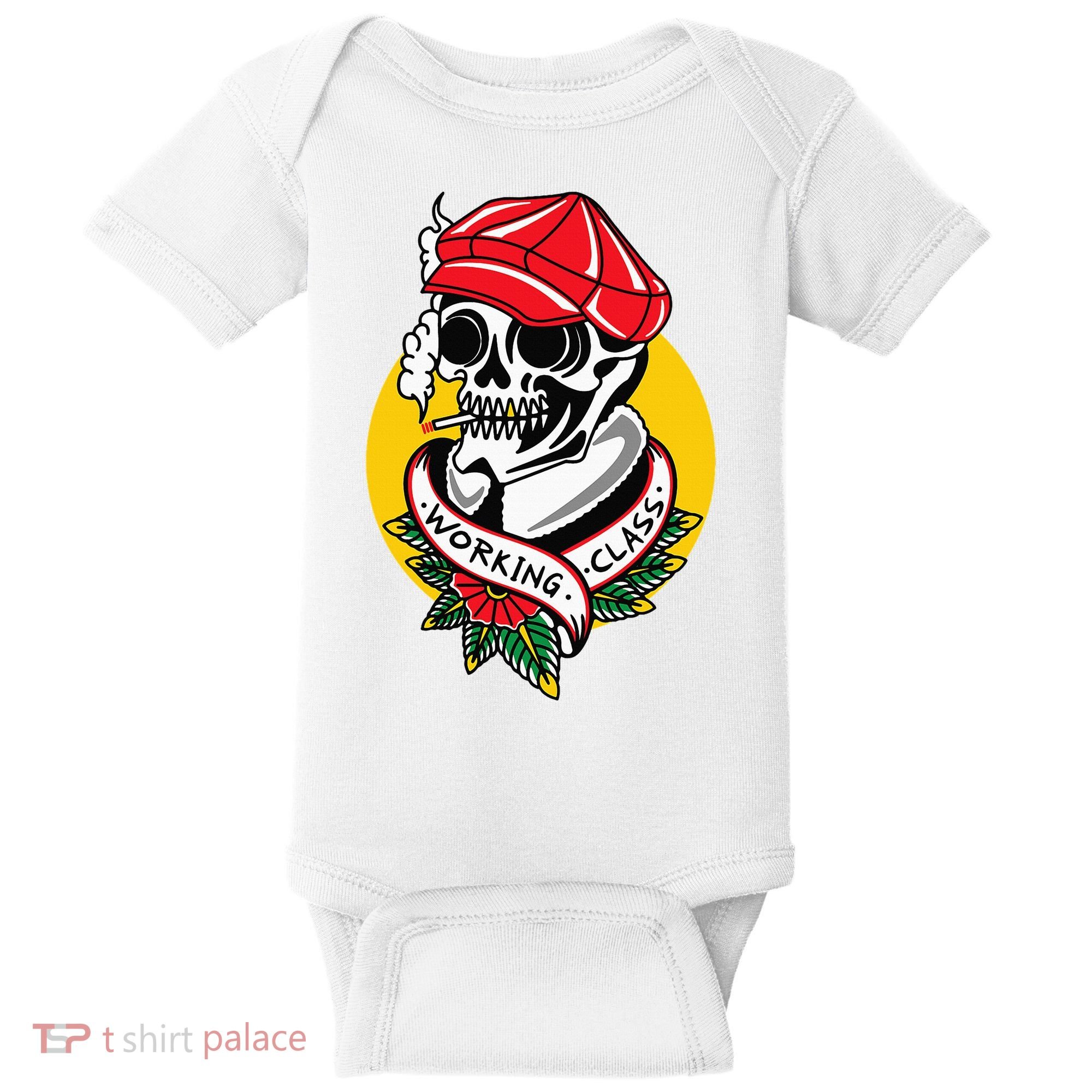 Working Class American Traditional Tattoo Old School Flash Baby Bodysuit