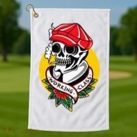 Working Class American Traditional Tattoo Old School Flash Golf Towel thumb 1