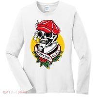 Working Class American Traditional Tattoo Old School Flash Women's Long Sleeve Shirt thumb 0