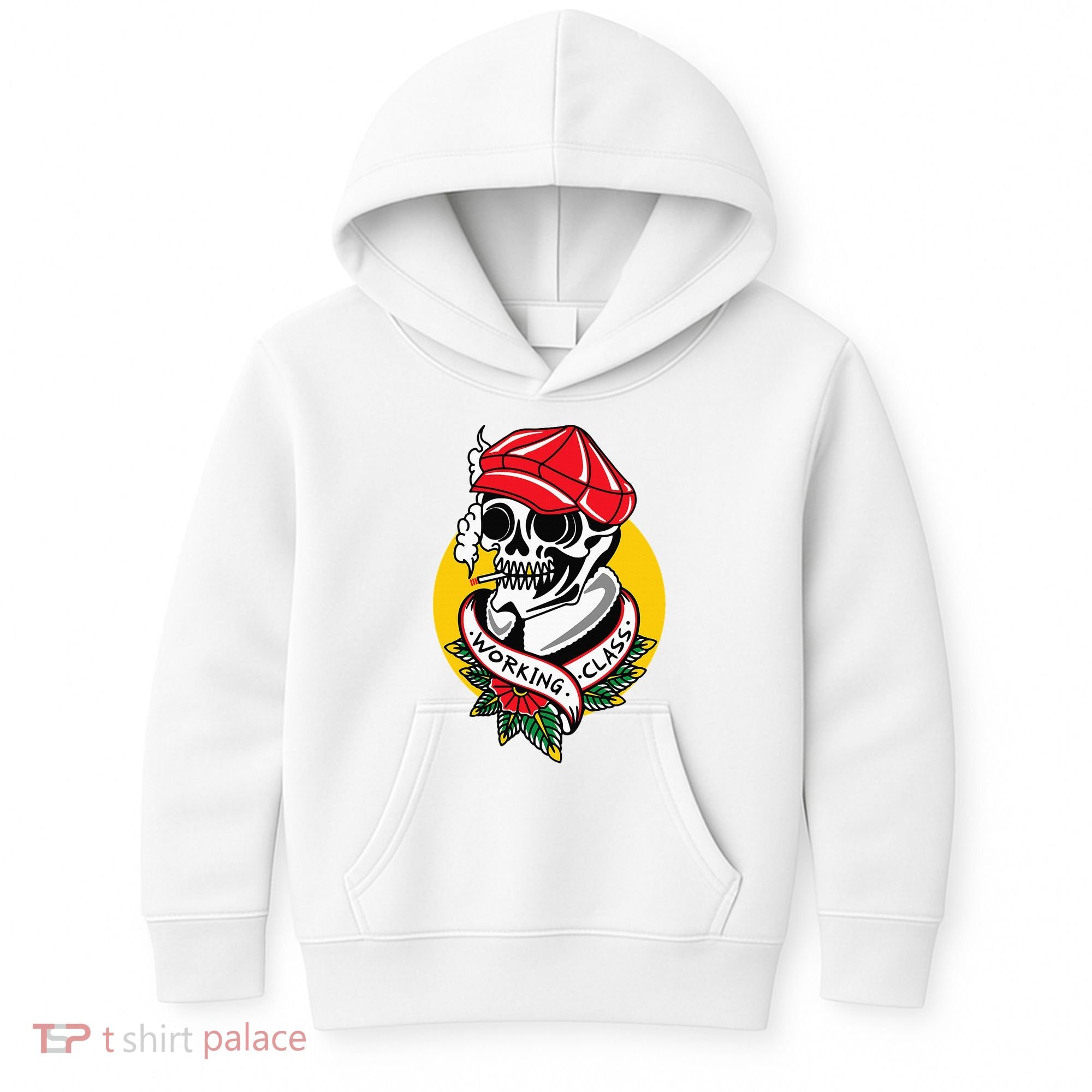 Working Class American Traditional Tattoo Old School Flash Kids Hoodie
