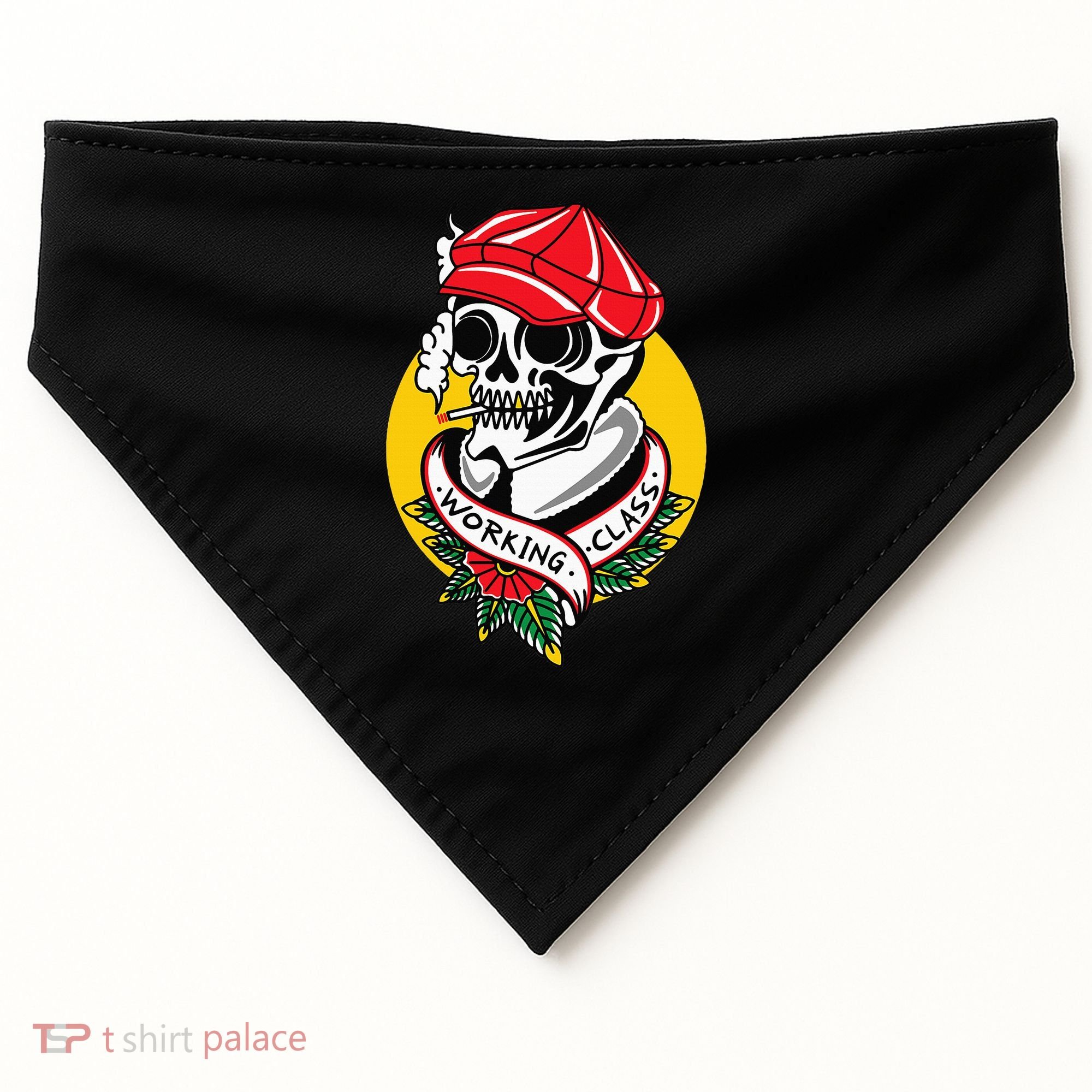 Working Class American Traditional Tattoo Old School Flash USA-Made Doggie Bandana
