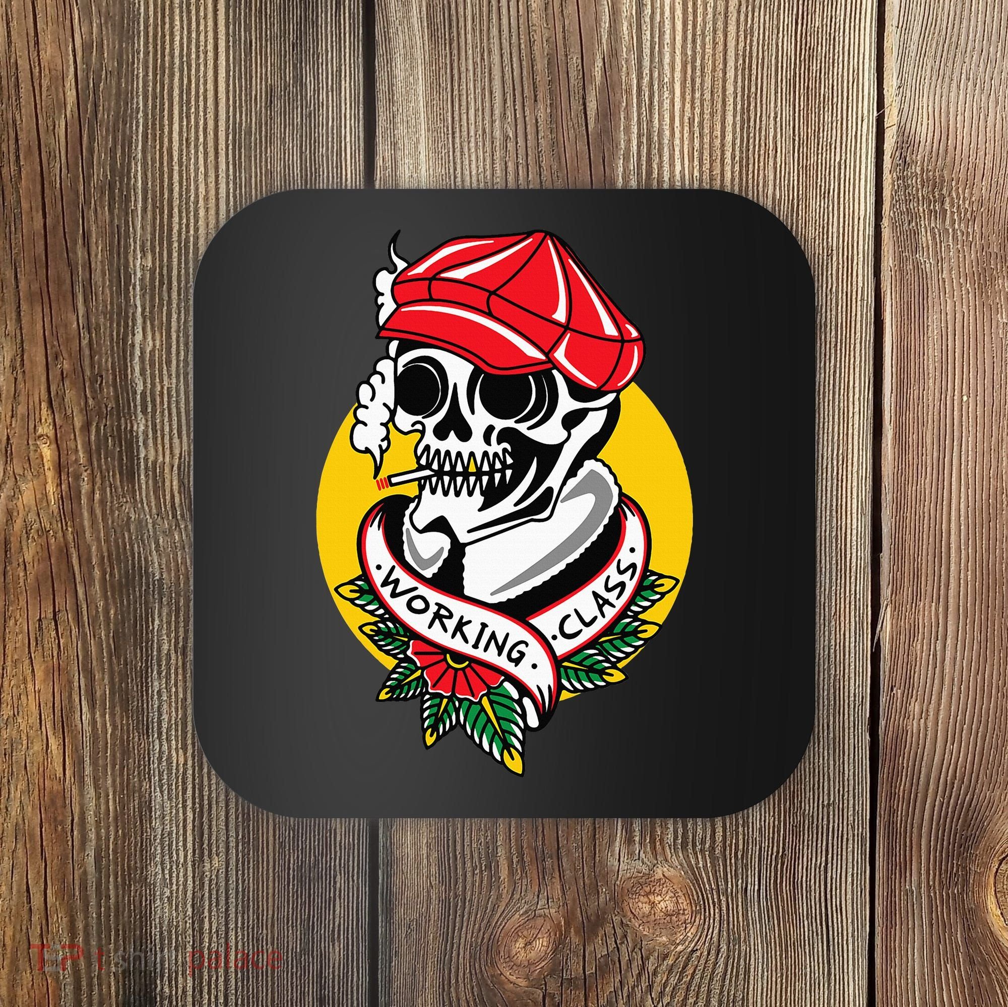 Working Class American Traditional Tattoo Old School Flash Coaster