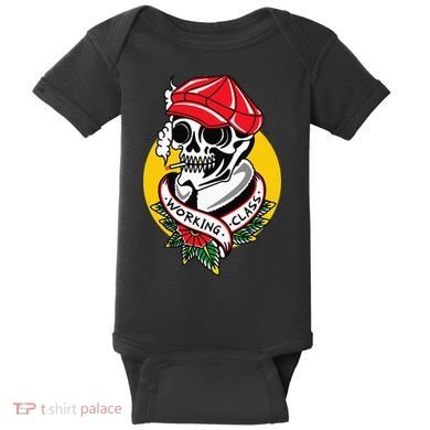 Working Class American Traditional Tattoo Old School Flash Baby Bodysuit