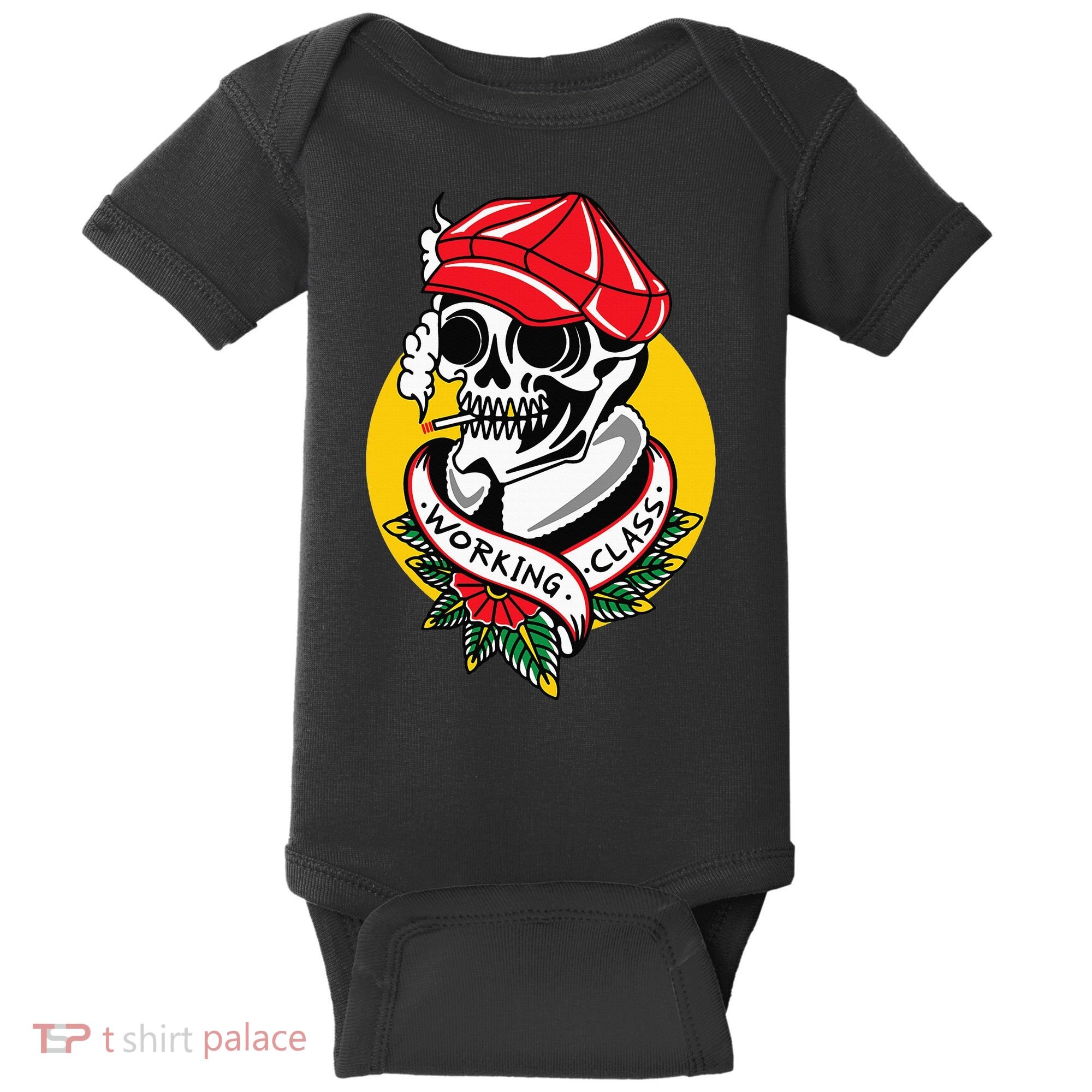 Working Class American Traditional Tattoo Old School Flash Baby Bodysuit