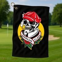 Working Class American Traditional Tattoo Old School Flash Golf Towel thumb 1