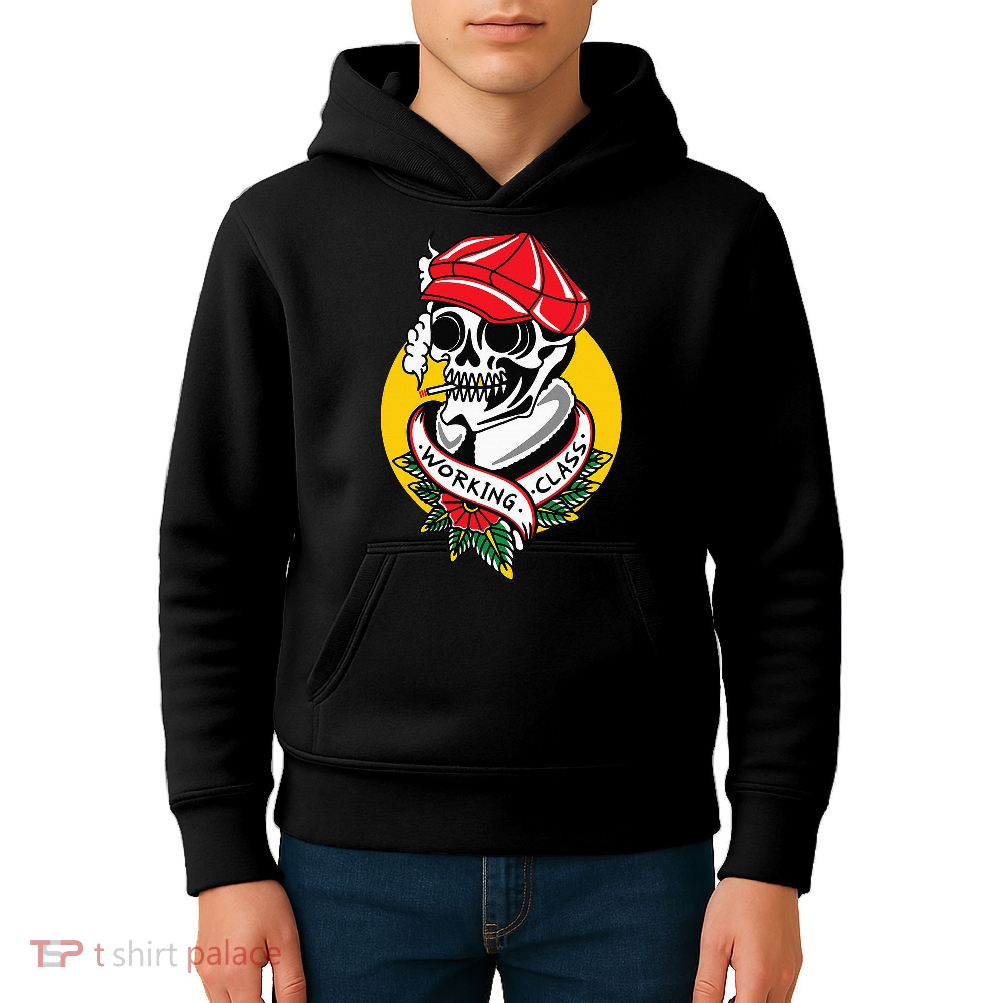 Working Class American Traditional Tattoo Old School Flash Kids Hoodie