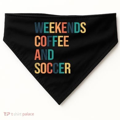 Weekends Coffee And Soccer USA-Made Doggie Bandana