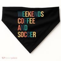Weekends Coffee And Soccer USA-Made Doggie Bandana thumb 0