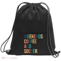 Weekends Coffee And Soccer Sweatshirt Cinch Pack Bag thumb 0