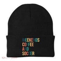 Weekends Coffee And Soccer Beanie thumb 0
