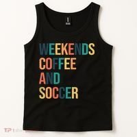 Weekends Coffee And Soccer Tank Top thumb 2