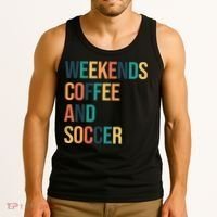 Weekends Coffee And Soccer Tank Top thumb 3
