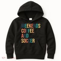 Weekends Coffee And Soccer Kids Hoodie thumb 0