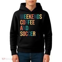 Weekends Coffee And Soccer Kids Hoodie thumb 4