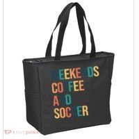 Weekends Coffee And Soccer Tote Bag thumb 2