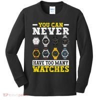 Watches Collector Addict Enthusiast Horologist Kids Long Sleeve Shirt thumb 0
