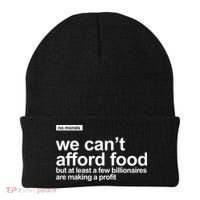 We Cant Afford Food Political Statement Beanie thumb 0