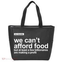 We Cant Afford Food Political Statement Tote Bag thumb 0