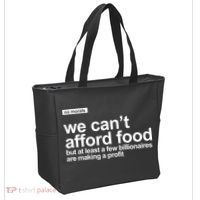 We Cant Afford Food Political Statement Tote Bag thumb 2