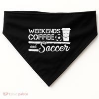 Weekends Coffee And Soccer USA-Made Doggie Bandana thumb 0