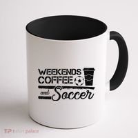 Weekends Coffee And Soccer Coffee Mug thumb 1