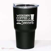 Weekends Coffee And Soccer Tumbler thumb 0