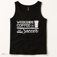 Weekends Coffee And Soccer Tank Top thumb 2