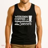 Weekends Coffee And Soccer Tank Top thumb 3
