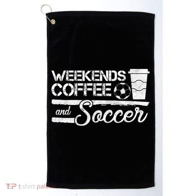 Weekends Coffee And Soccer Golf Towel