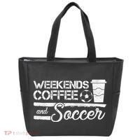 Weekends Coffee And Soccer Tote Bag thumb 0