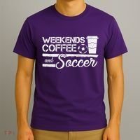 Weekends Coffee And Soccer T-Shirt thumb 3