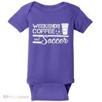 Weekends Coffee And Soccer Baby Bodysuit thumb 0
