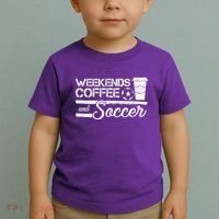 Weekends Coffee And Soccer Toddler T-Shirt thumb 2