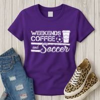 Weekends Coffee And Soccer Women's T-Shirt thumb 3