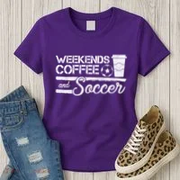 Weekends Coffee And Soccer Women's T-Shirt thumb 3