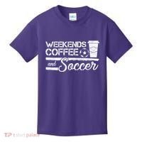 Weekends Coffee And Soccer Kids T-Shirt thumb 0