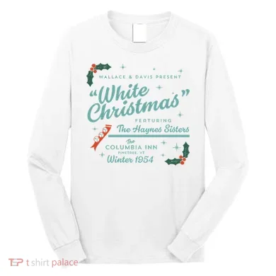 White Christmas Ad Long Sleeve Shirt