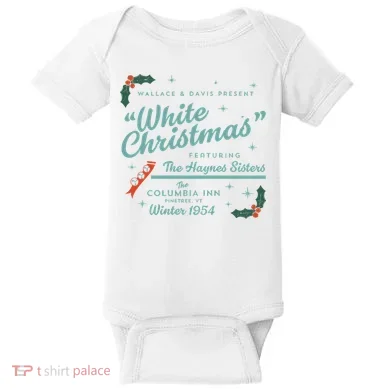 White Christmas Ad Baby Bodysuit
