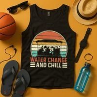 Water Change And Chill Fish Tank Lover Funny Aquarist Tank Top thumb 4