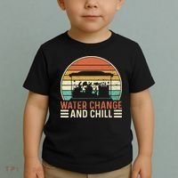 Water Change And Chill Fish Tank Lover Funny Aquarist Toddler T-Shirt thumb 2