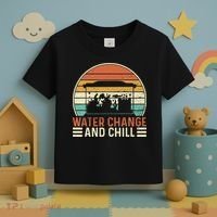 Water Change And Chill Fish Tank Lover Funny Aquarist Toddler T-Shirt thumb 3