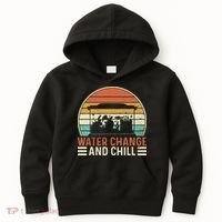 Water Change And Chill Fish Tank Lover Funny Aquarist Kids Hoodie thumb 0