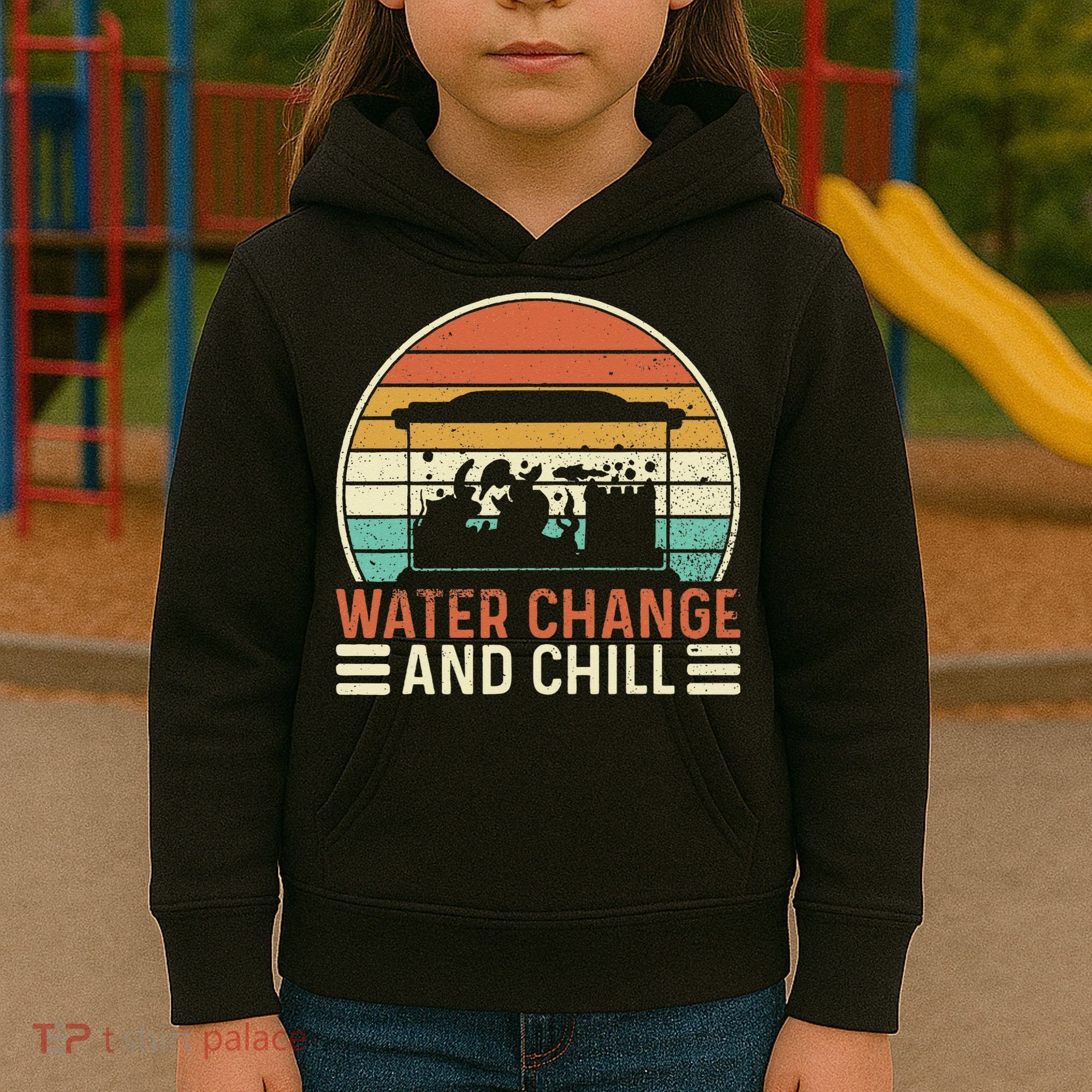 Water Change And Chill Fish Tank Lover Funny Aquarist Kids Hoodie