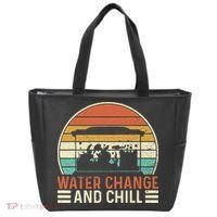 Water Change And Chill Fish Tank Lover Funny Aquarist Tote Bag thumb 0