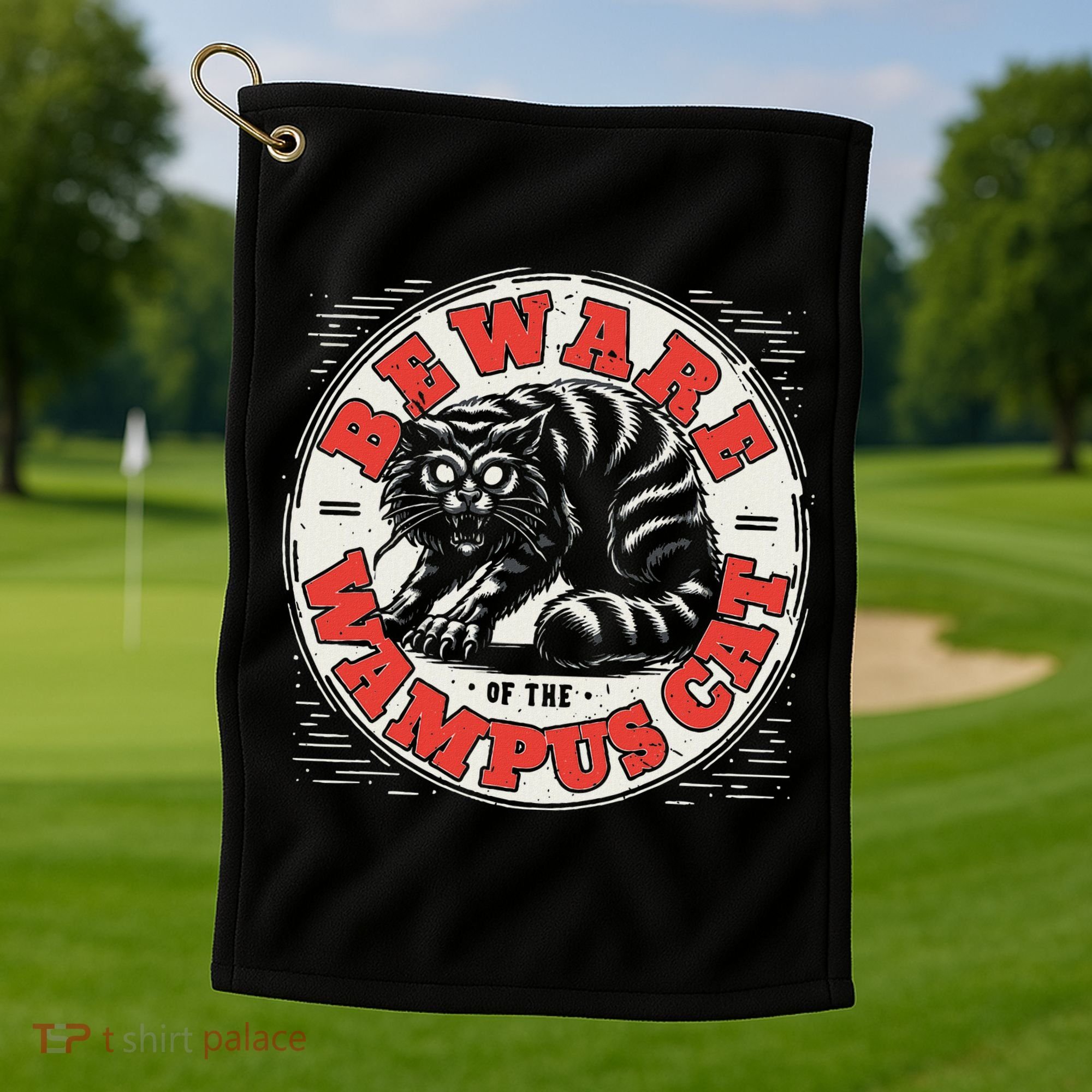Wampus Cat American Folklore Cryptozoology Cryptid Golf Towel
