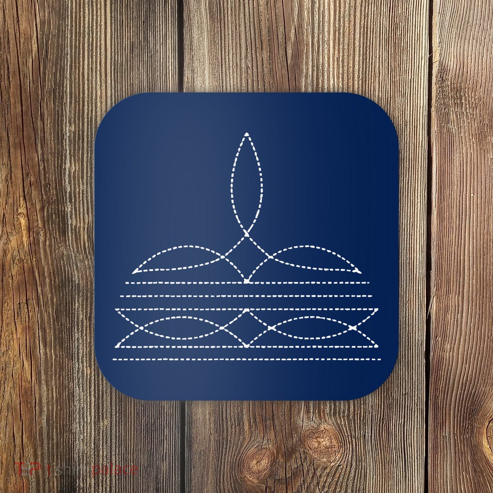 Western Cowboy Boot Stitching Cowboy Boot Stitching Coaster