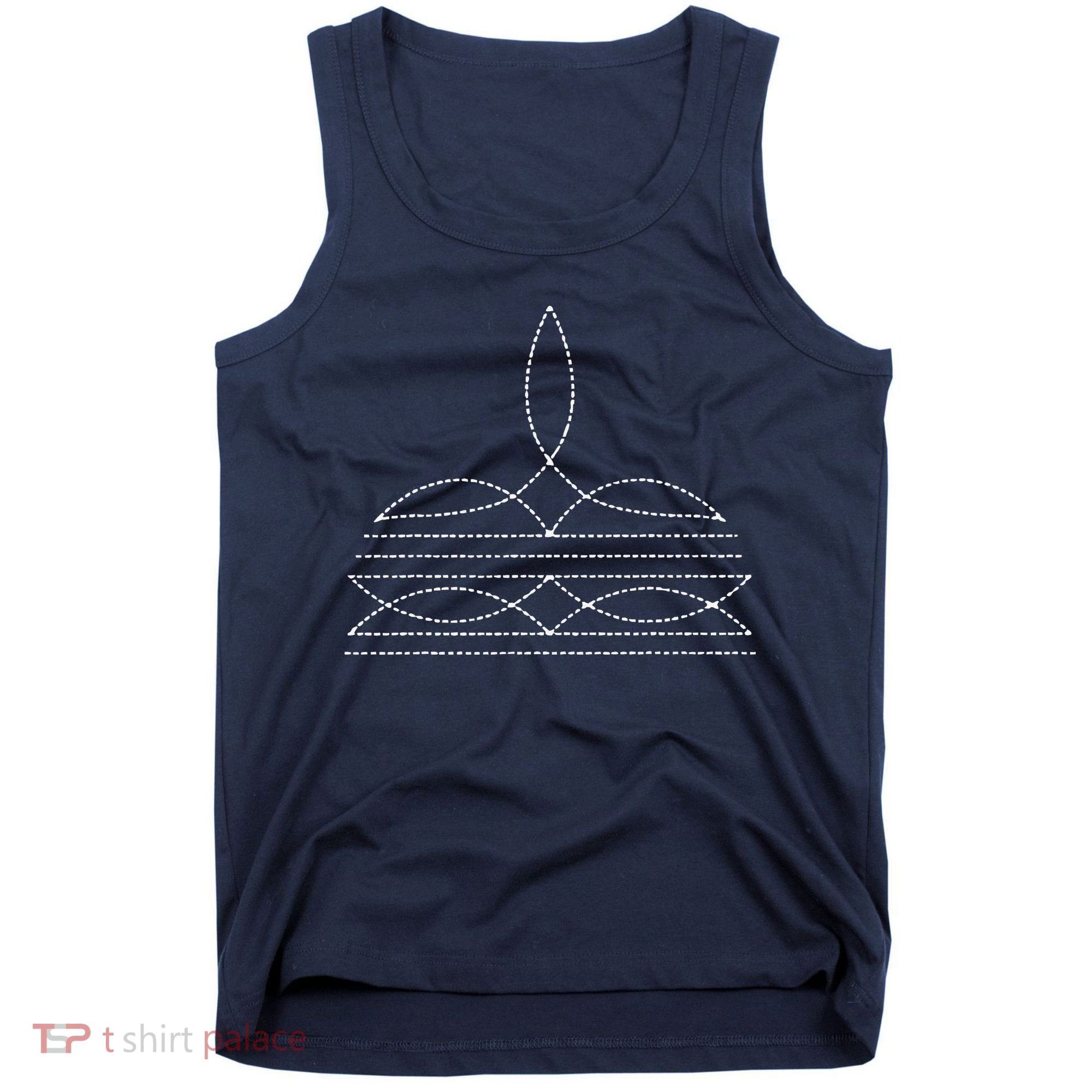 Western Cowboy Boot Stitching Cowboy Boot Stitching Tank Top