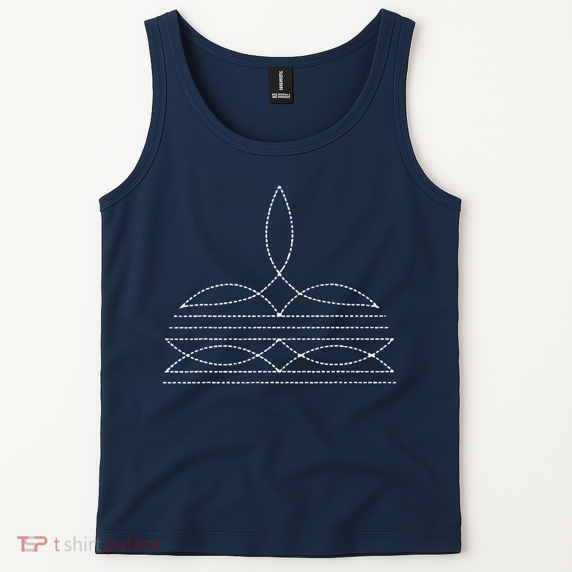 Western Cowboy Boot Stitching Cowboy Boot Stitching Tank Top