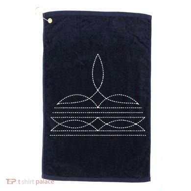 Western Cowboy Boot Stitching Cowboy Boot Stitching Golf Towel