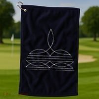 Western Cowboy Boot Stitching Cowboy Boot Stitching Golf Towel thumb 1